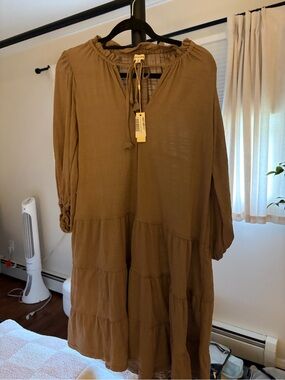 Max Studio Women's Tiered Mini Dress in Brown